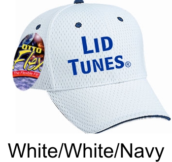 Lid Tunes White White Navy Cap